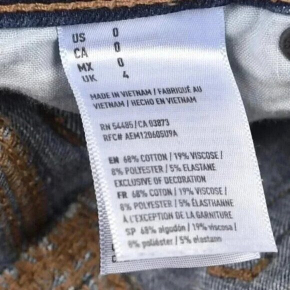 American Eagle Hi-Rise Shortie Jean Shorts Dark Wash AEO Denim Size 0 - Picture 7 of 10